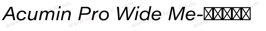 Acumin Pro Wide Me字体转换